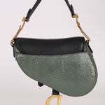 Limited Edition Dior 2019 Beaded Python Mini Saddle with Dior Guitar Strap - FashioNica