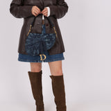 Limited Edition Dior 2019 Medium Tie Dye Printed Denim Saddle Bag - FashioNica