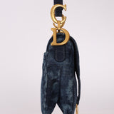 Limited Edition Dior 2019 Medium Tie Dye Printed Denim Saddle Bag - FashioNica