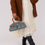 Limited Edition Dior John Galliano 2005 Denim Embroidered Dectective Bag - FashioNica