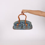 Limited Edition Dior John Galliano 2005 Denim Embroidered Dectective Bag - FashioNica