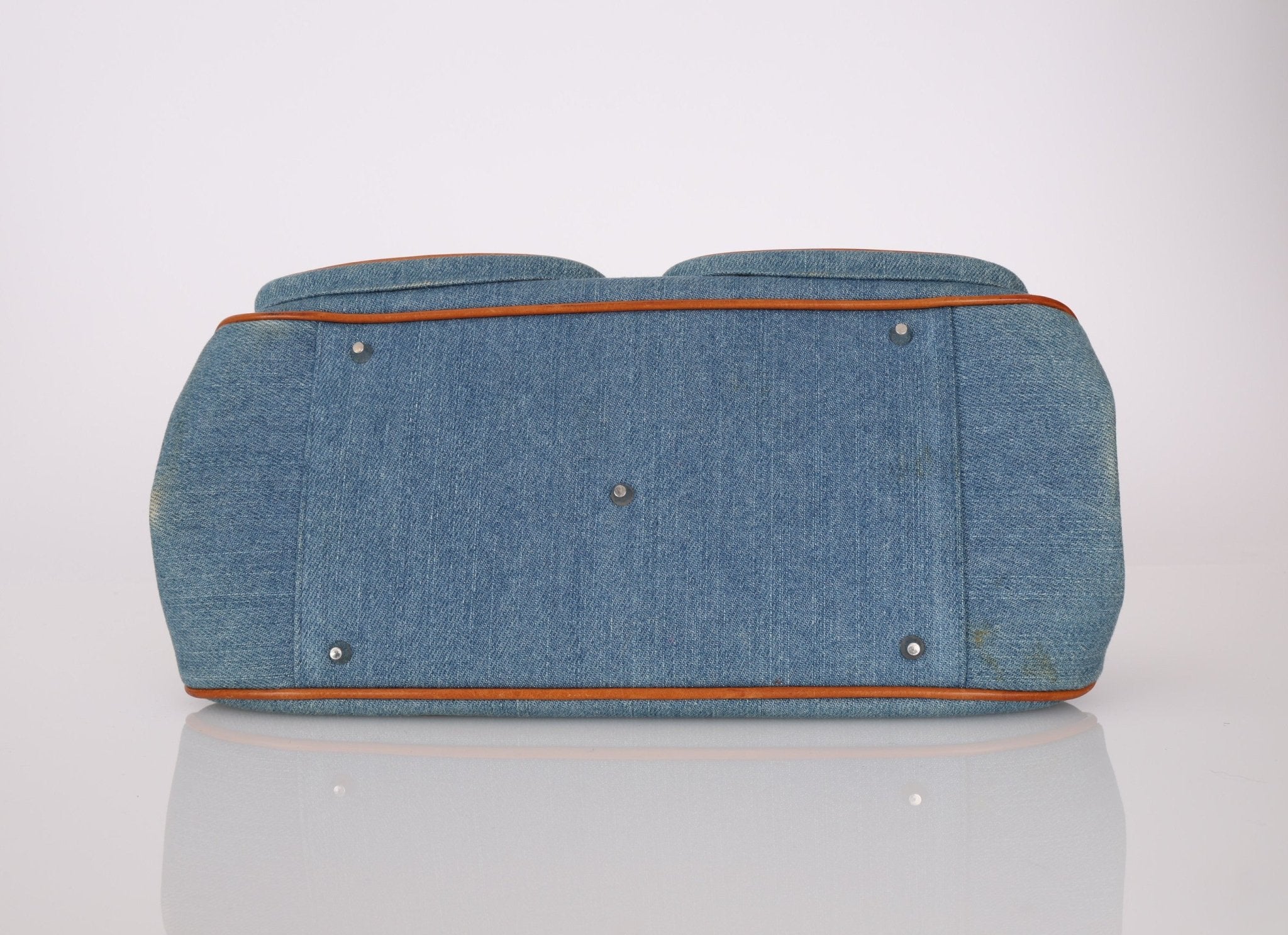 Limited Edition Dior John Galliano 2005 Denim Embroidered Dectective Bag - FashioNica