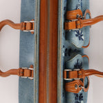 Limited Edition Dior John Galliano 2005 Denim Embroidered Dectective Bag - FashioNica