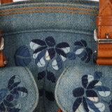 Limited Edition Dior John Galliano 2005 Denim Embroidered Dectective Bag - FashioNica