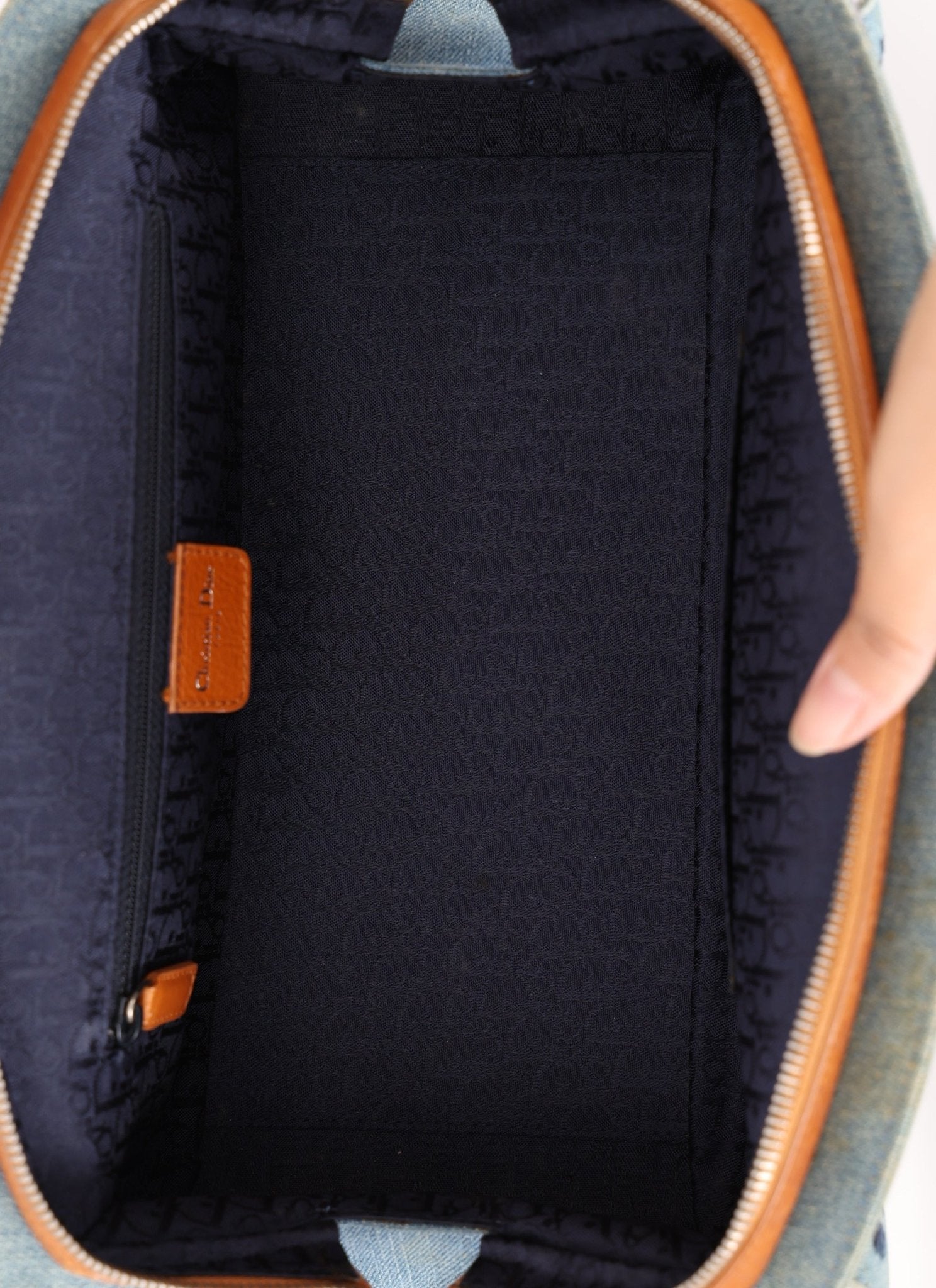 Limited Edition Dior John Galliano 2005 Denim Embroidered Dectective Bag - FashioNica