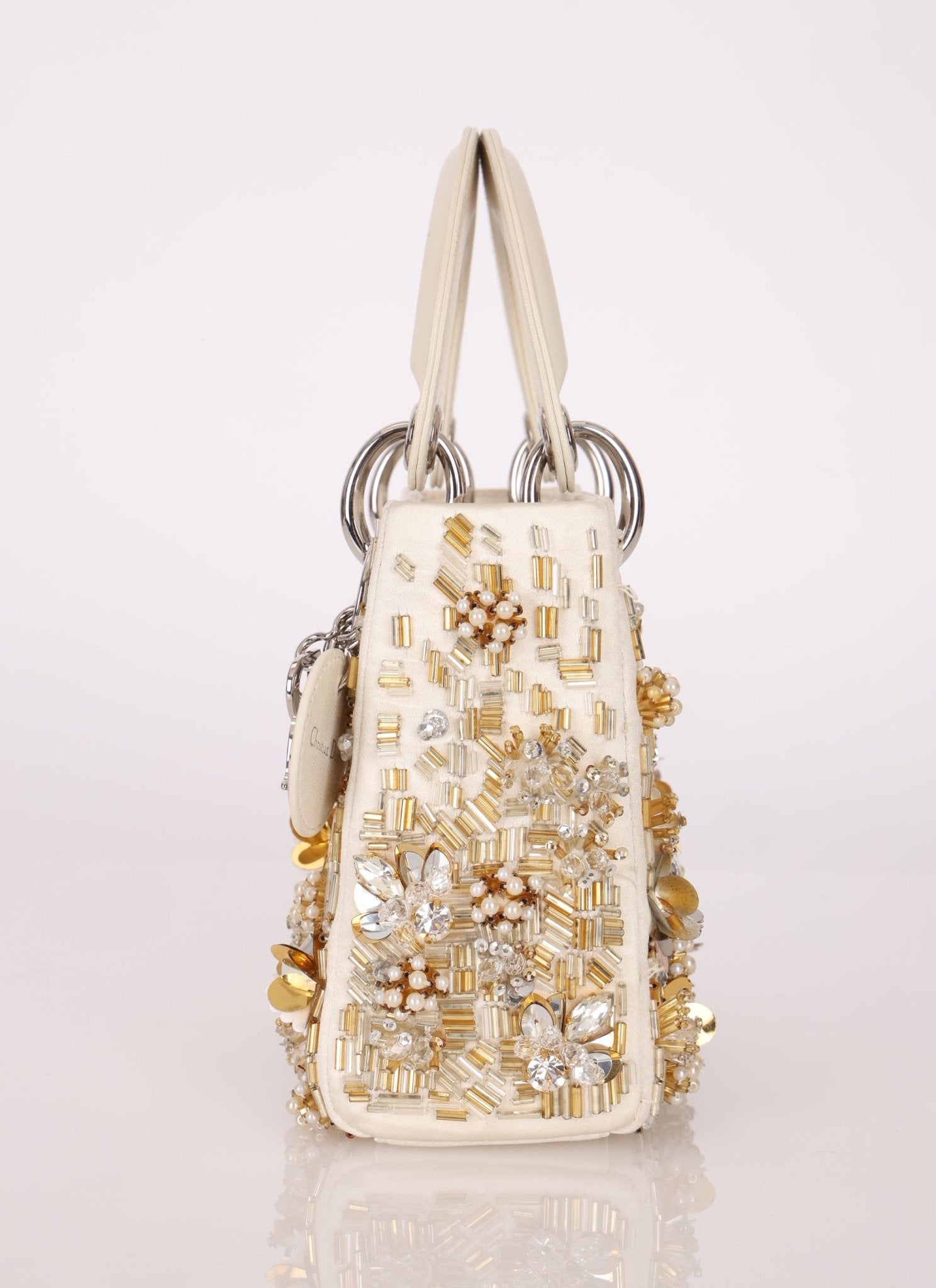 Limited Edition Dior Satin Beaded Pearl Mini Lady - FashioNica