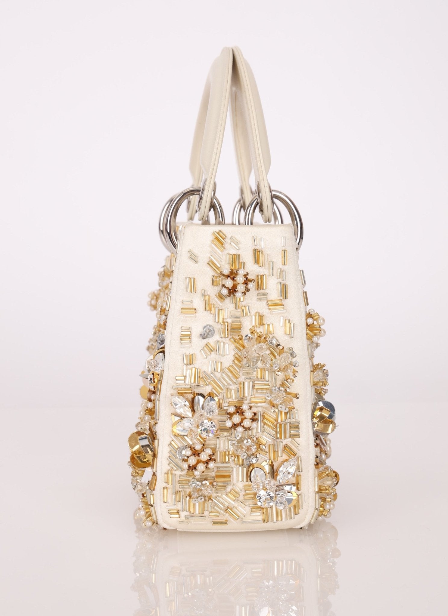 Limited Edition Dior Satin Beaded Pearl Mini Lady - FashioNica