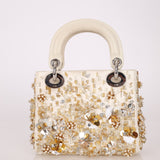 Limited Edition Dior Satin Beaded Pearl Mini Lady - FashioNica