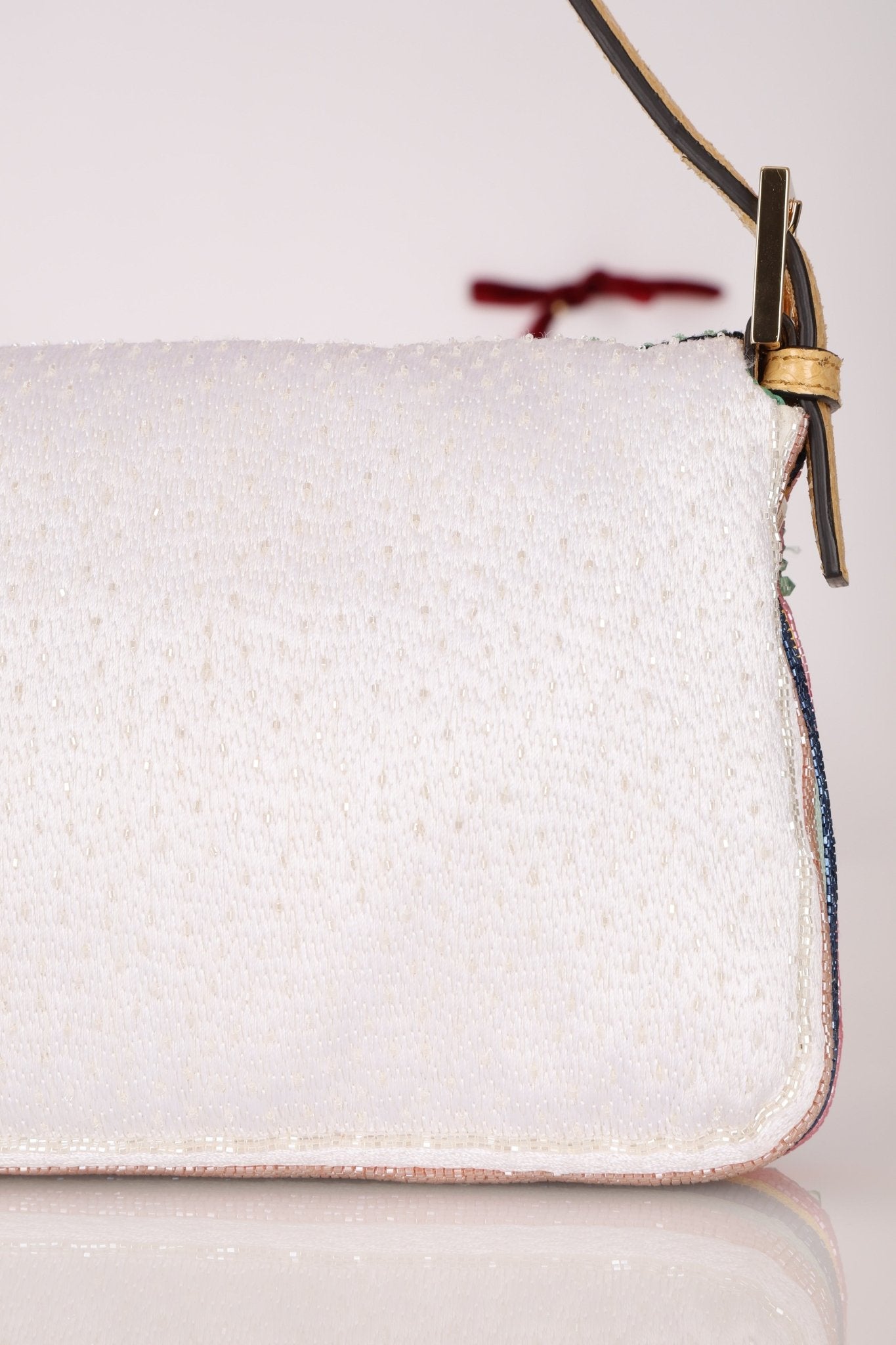 Limited Edition Fendi 1997 Pop - Art Beaded Sequin Snakeskin Baguette - FashioNica