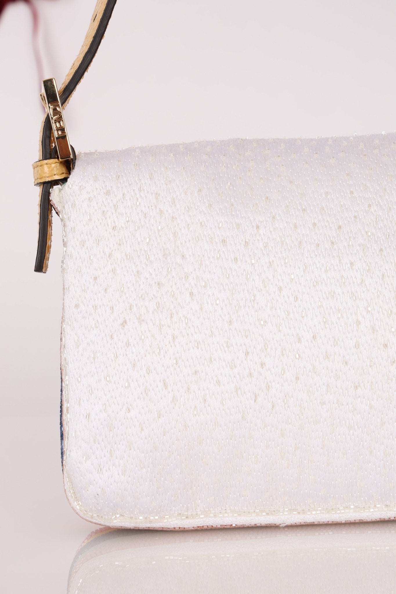 Limited Edition Fendi 1997 Pop - Art Beaded Sequin Snakeskin Baguette - FashioNica