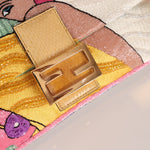 Limited Edition Fendi 1997 Pop - Art Beaded Sequin Snakeskin Baguette - FashioNica