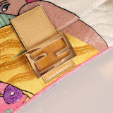 Limited Edition Fendi 1997 Pop - Art Beaded Sequin Snakeskin Baguette - FashioNica