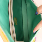 Limited Edition Fendi 1997 Pop - Art Beaded Sequin Snakeskin Baguette - FashioNica