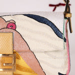 Limited Edition Fendi 1997 Pop - Art Beaded Sequin Snakeskin Baguette - FashioNica