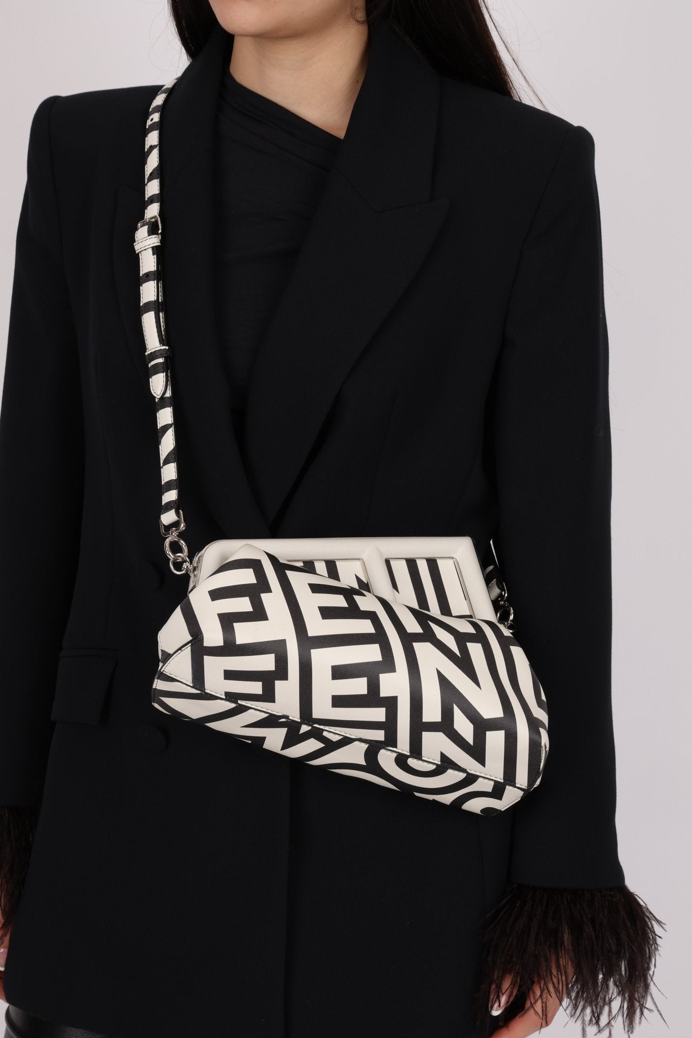 Limited Edition Fendi By Marc Jacobs Logo Small First Clutch - FashioNica