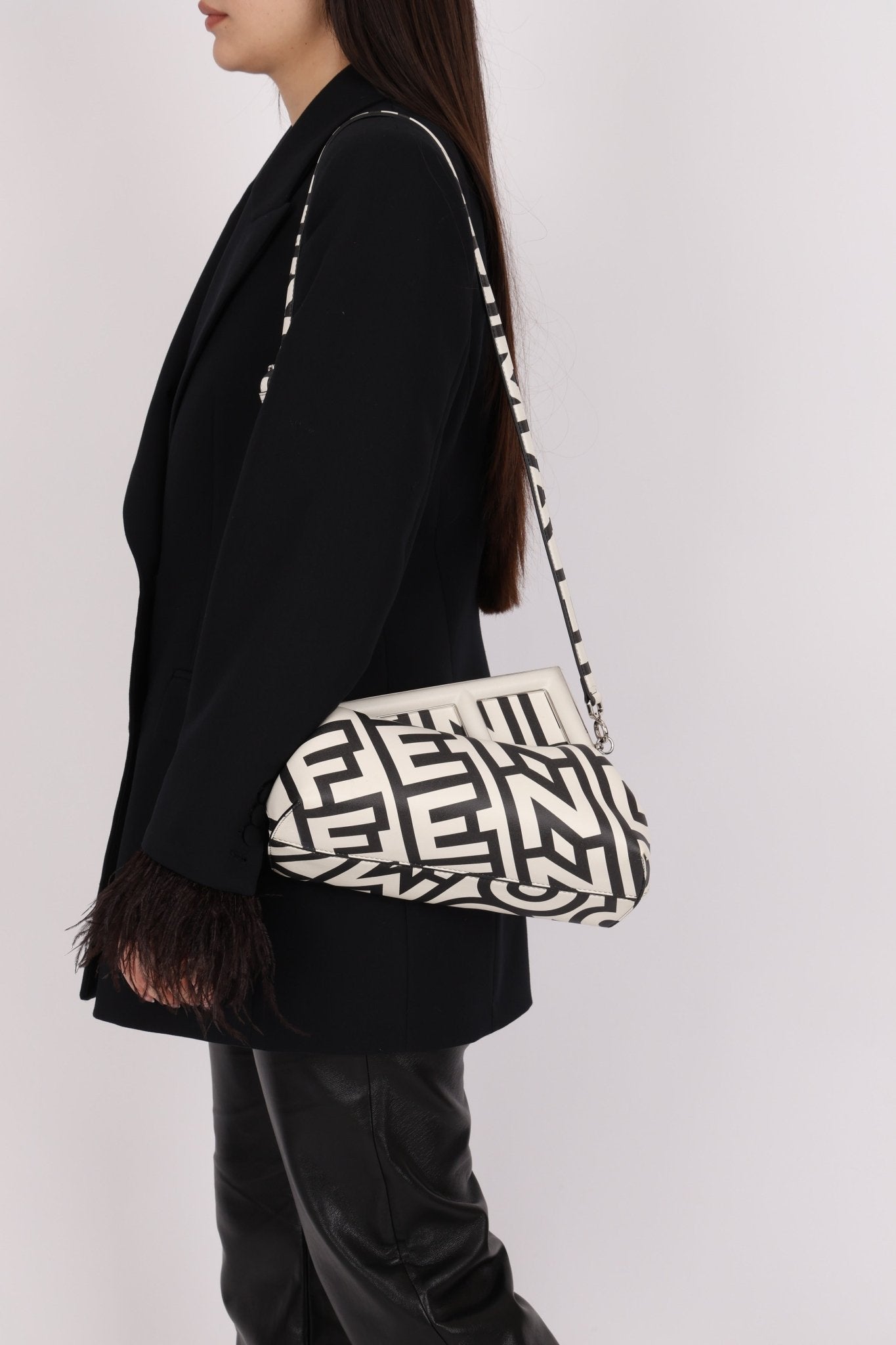 Limited Edition Fendi By Marc Jacobs Logo Small First Clutch - FashioNica