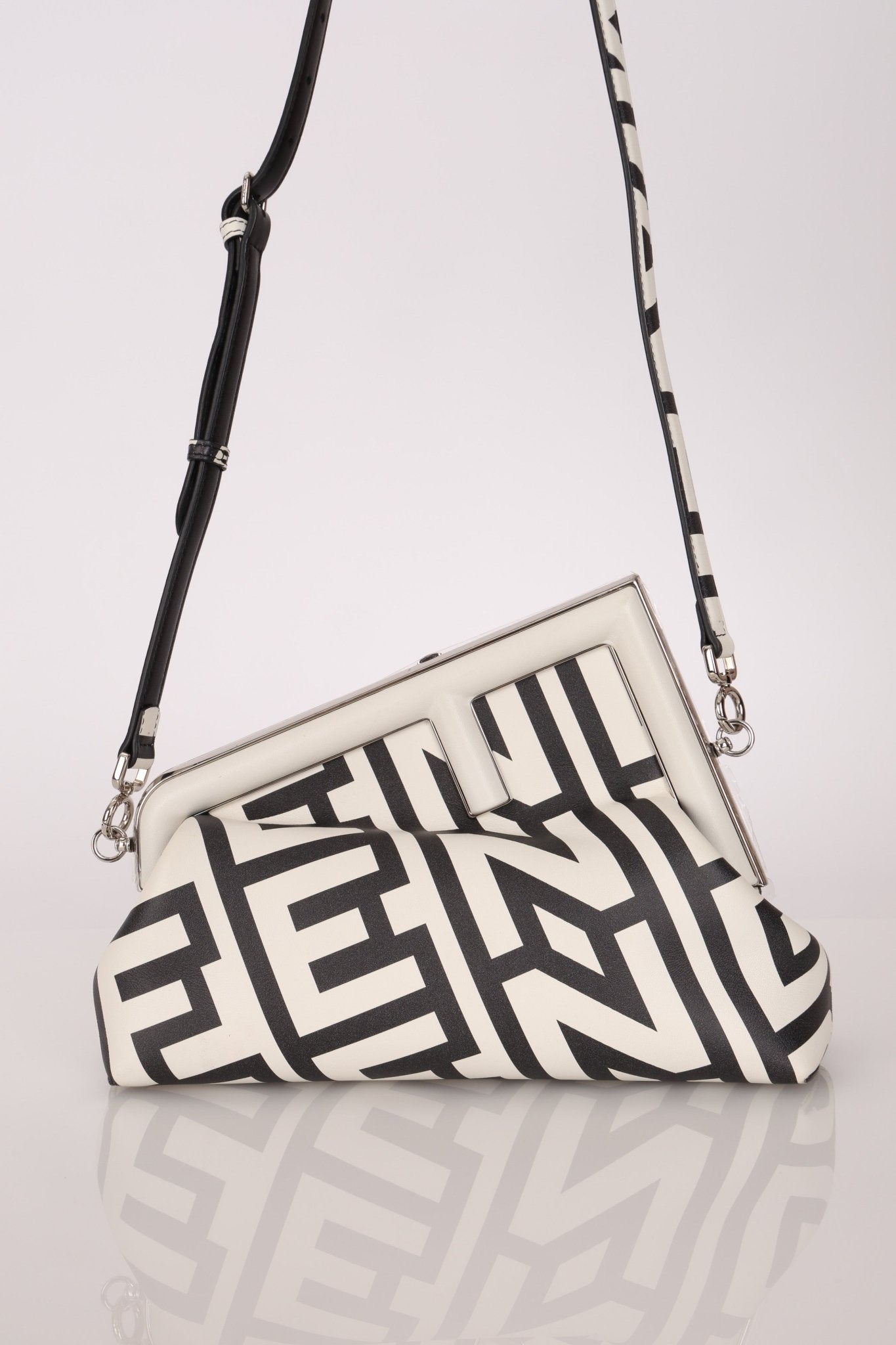 Limited Edition Fendi By Marc Jacobs Logo Small First Clutch - FashioNica