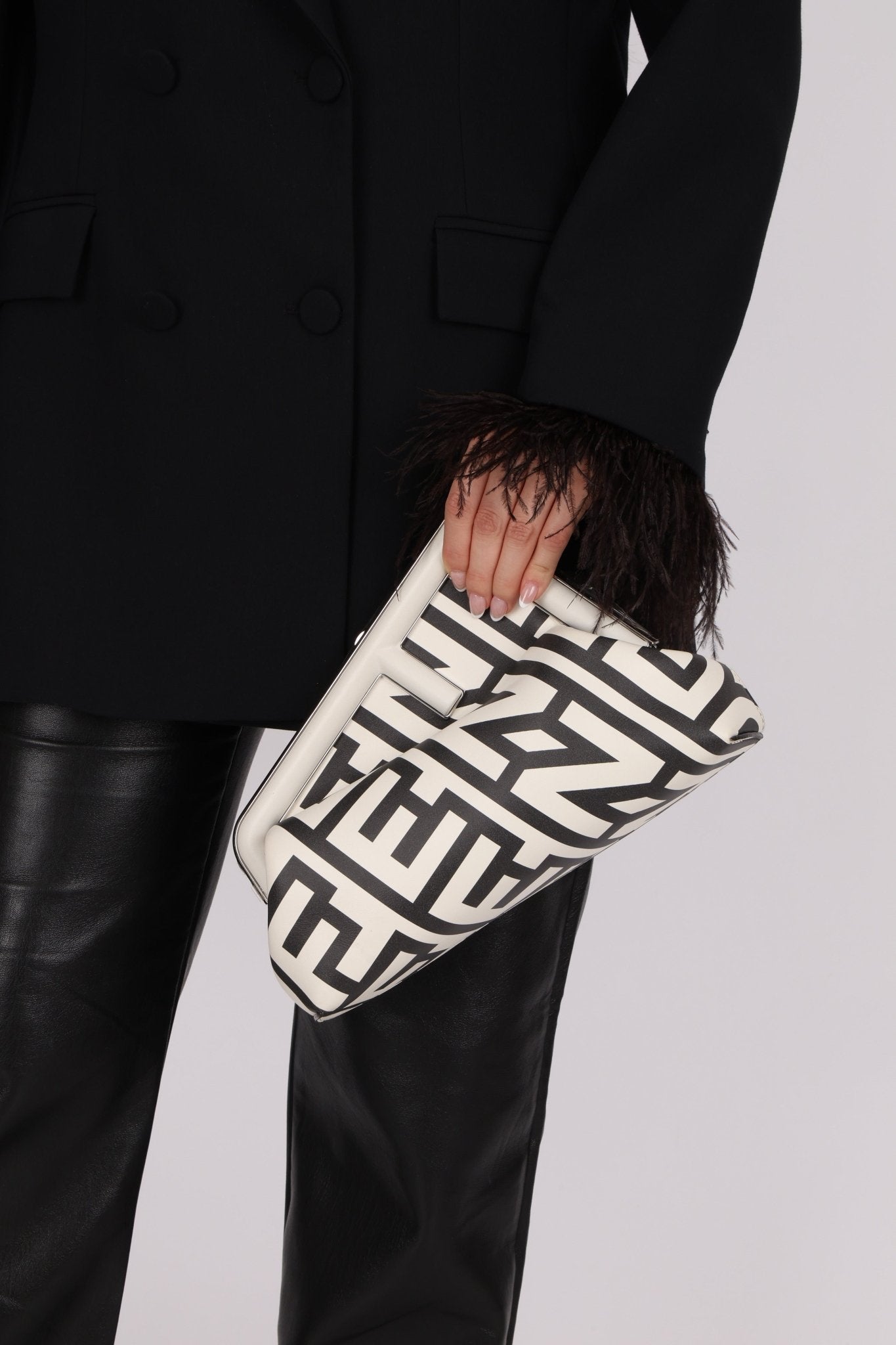 Limited Edition Fendi By Marc Jacobs Logo Small First Clutch - FashioNica