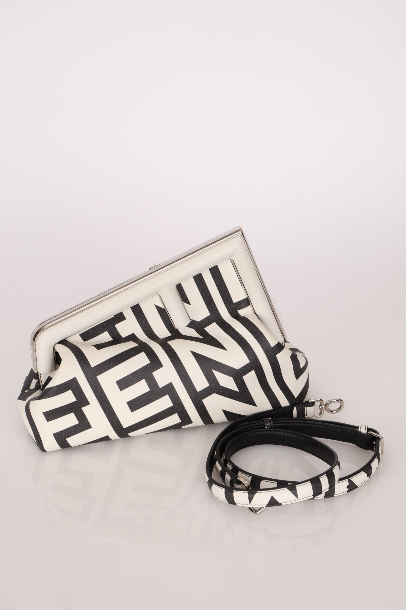 Limited Edition Fendi By Marc Jacobs Logo Small First Clutch - FashioNica