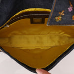Limited Edition Fendi Floral Denim Beaded Baguette Bag - FashioNica