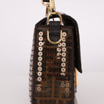 Limited Edition Fendi Re - Edition Zucca Sequin Baguette - FashioNica