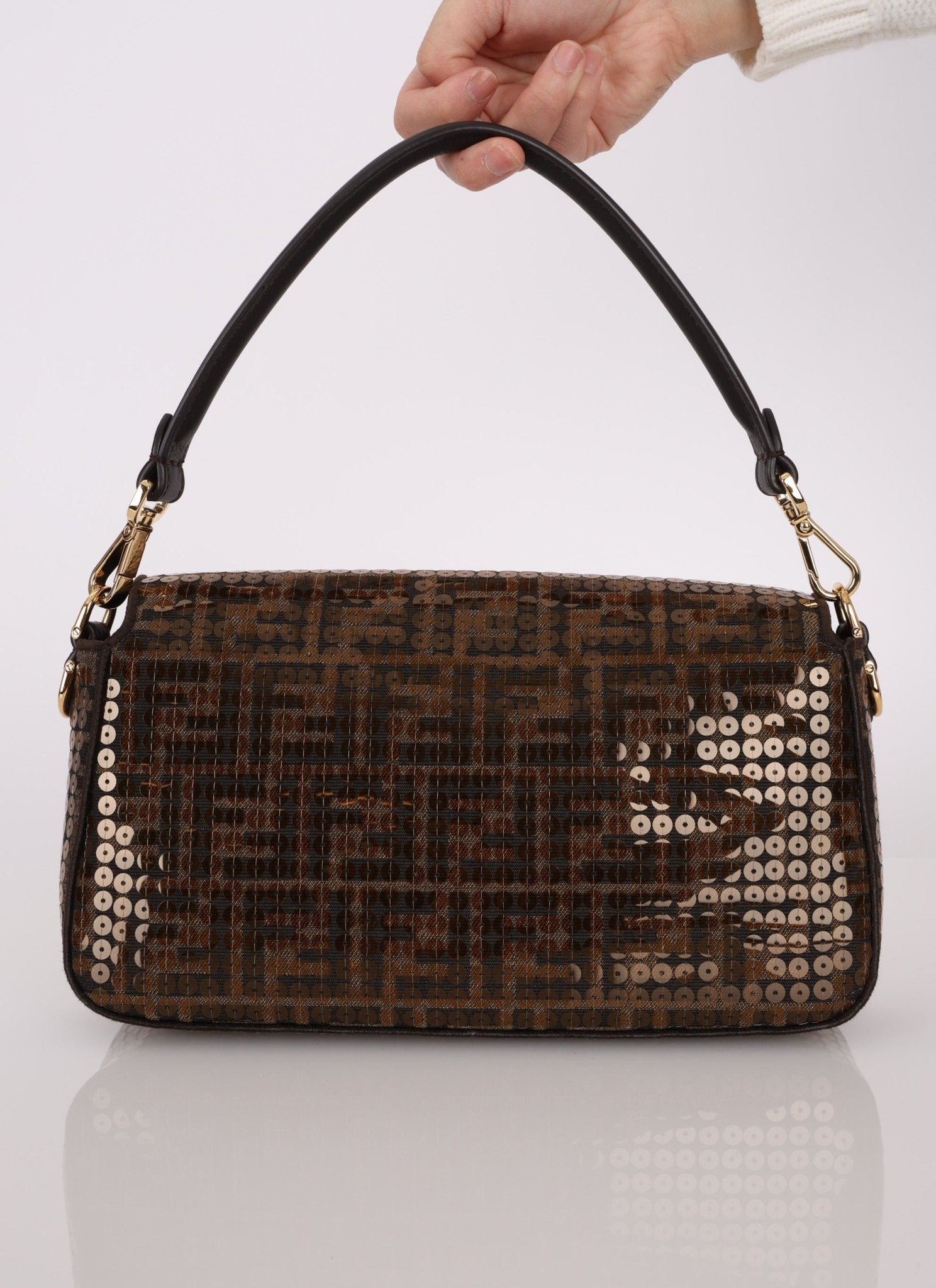 Limited Edition Fendi Re - Edition Zucca Sequin Baguette - FashioNica
