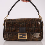 Limited Edition Fendi Re - Edition Zucca Sequin Baguette - FashioNica