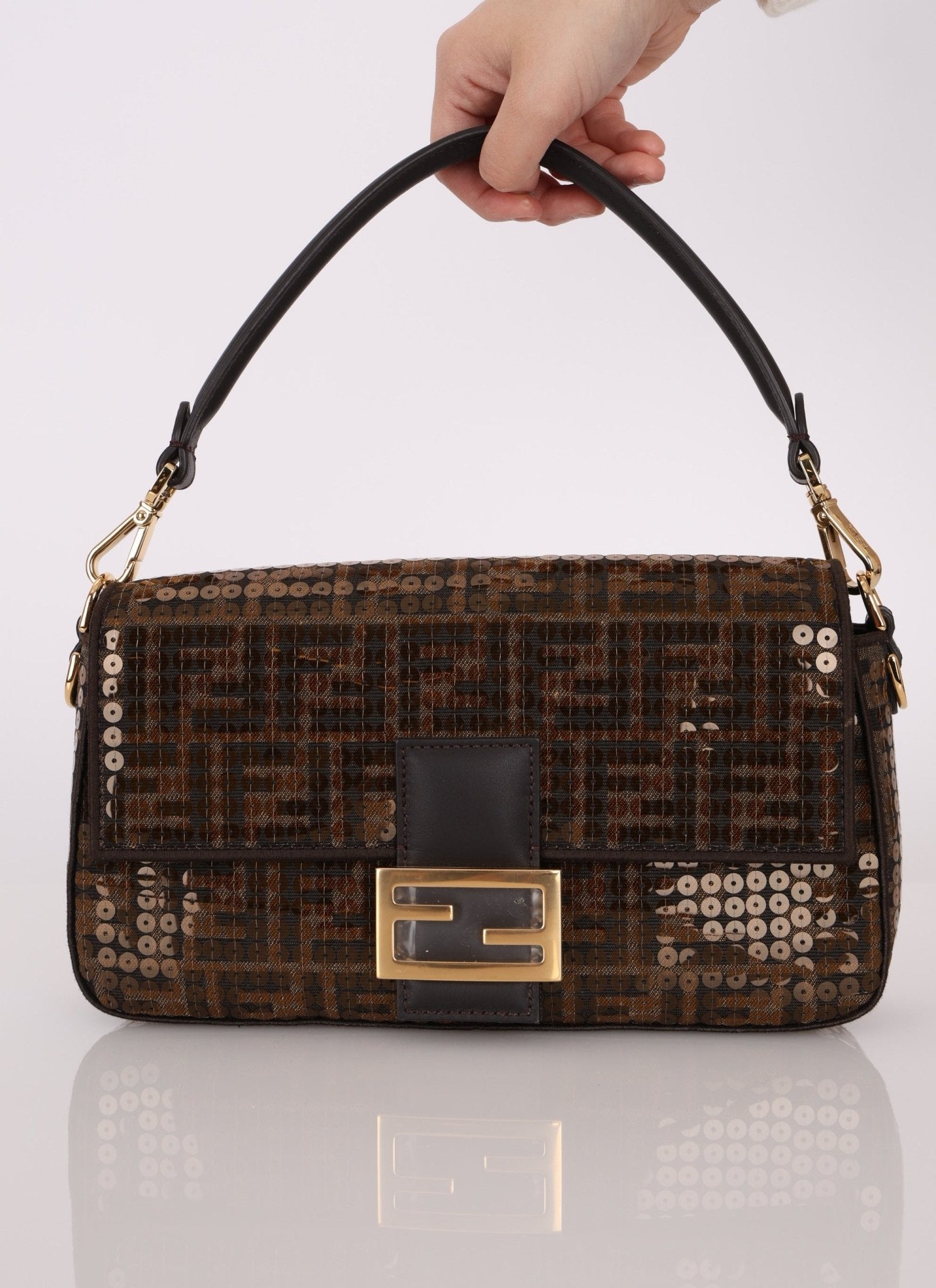 Limited Edition Fendi Re - Edition Zucca Sequin Baguette - FashioNica