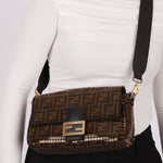 Limited Edition Fendi Re - Edition Zucca Sequin Baguette - FashioNica