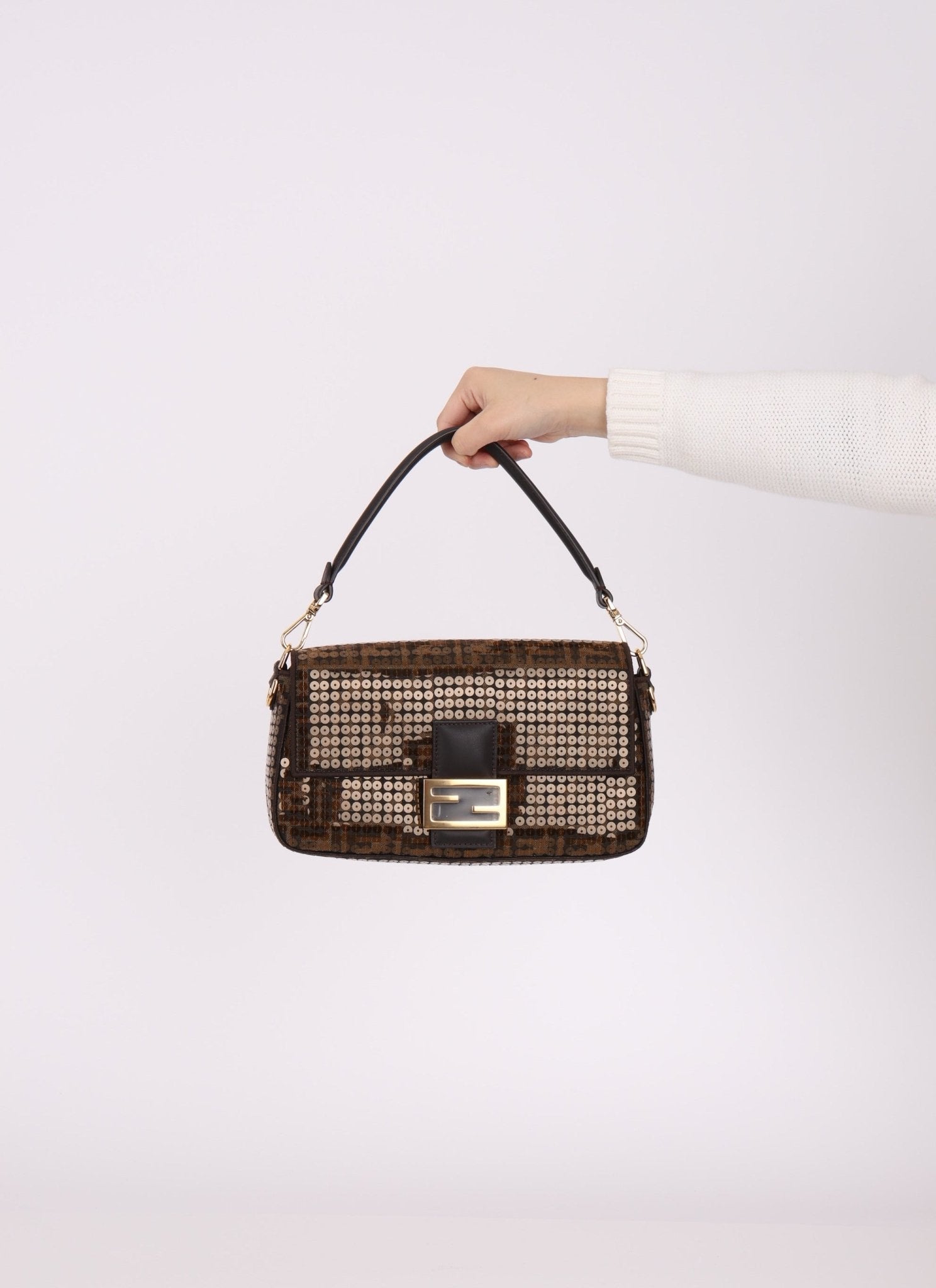 Limited Edition Fendi Re - Edition Zucca Sequin Baguette - FashioNica