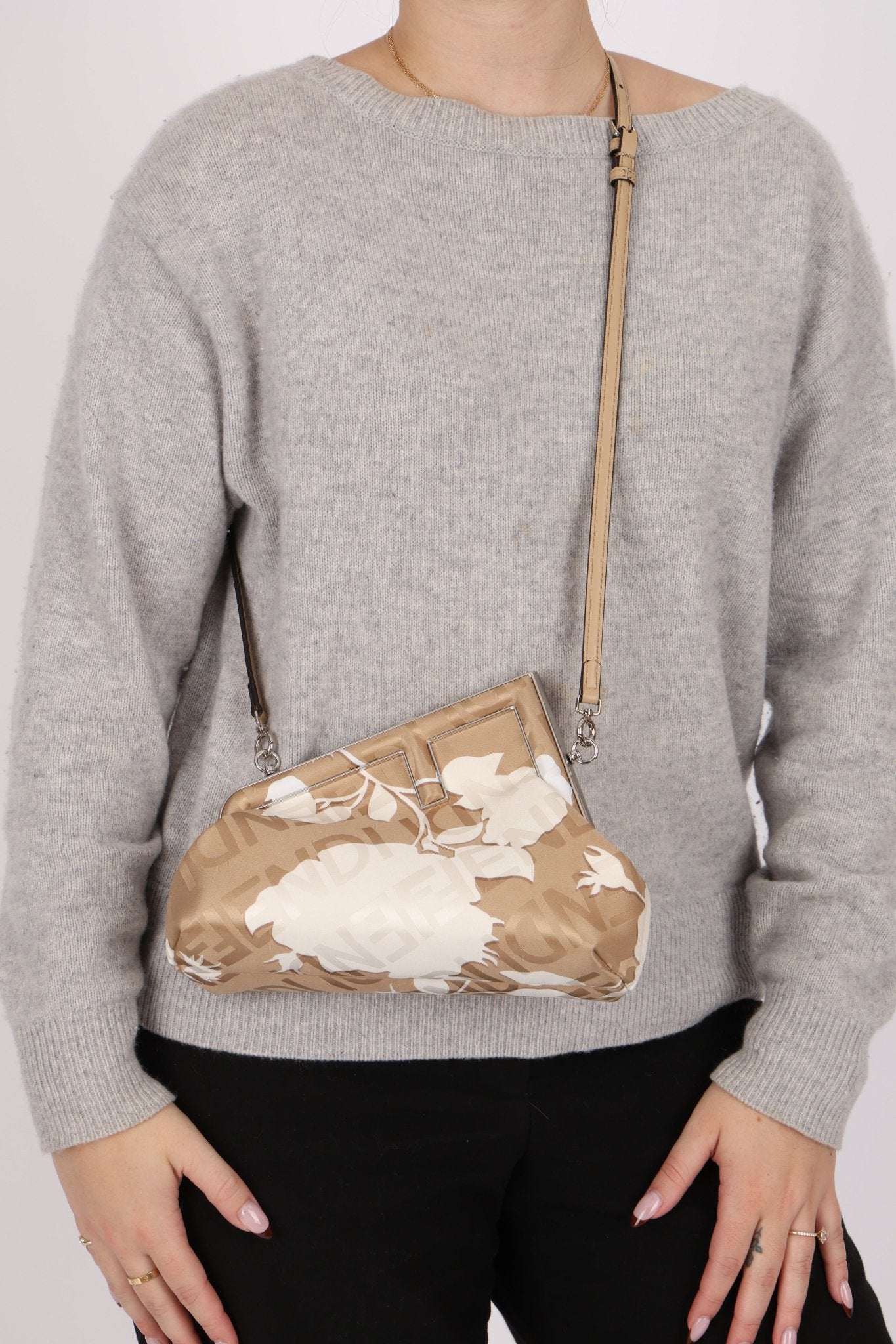 Limited Edition Fendi x SKIMS Floral Jacquard First Small Bag - FashioNica