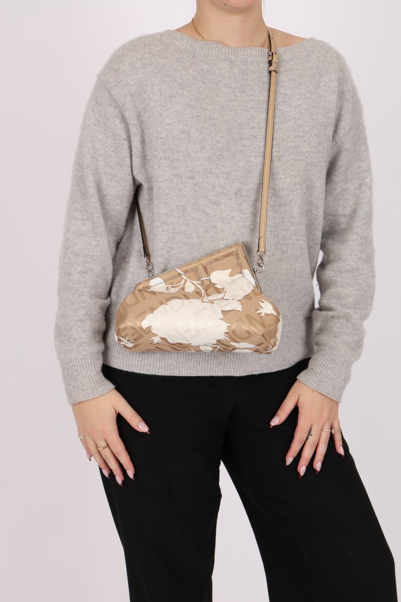 Limited Edition Fendi x SKIMS Floral Jacquard First Small Bag - FashioNica