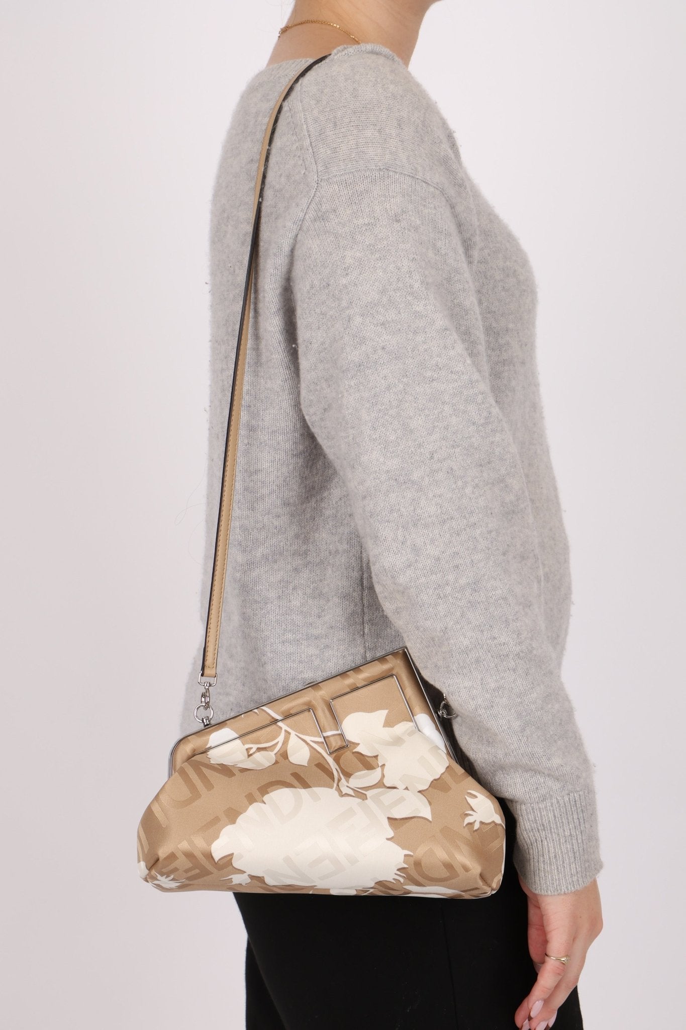 Limited Edition Fendi x SKIMS Floral Jacquard First Small Bag - FashioNica