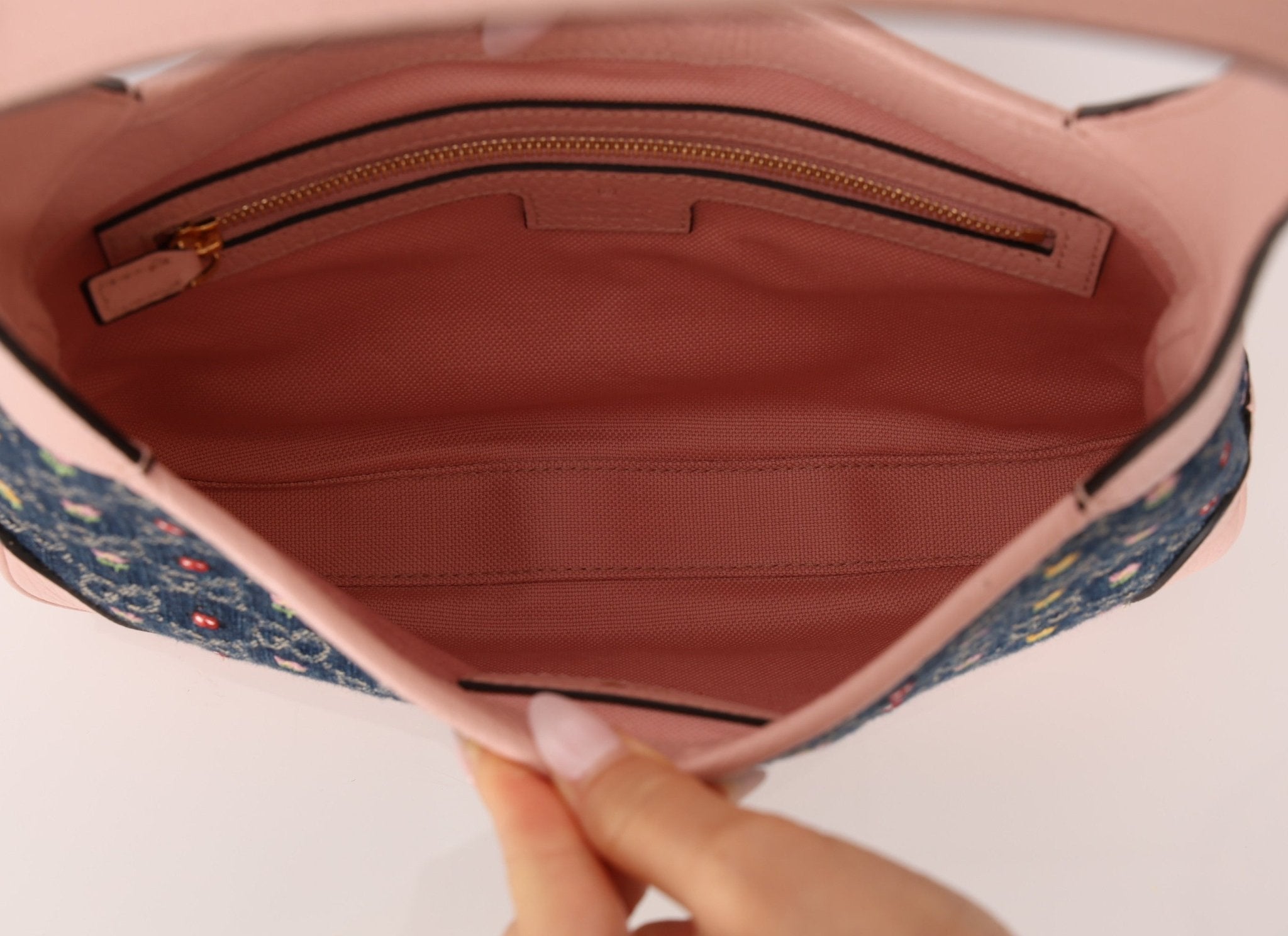 Limited Edition Gucci Denim Floral Small Jackie - FashioNica