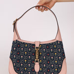 Limited Edition Gucci Denim Floral Small Jackie - FashioNica