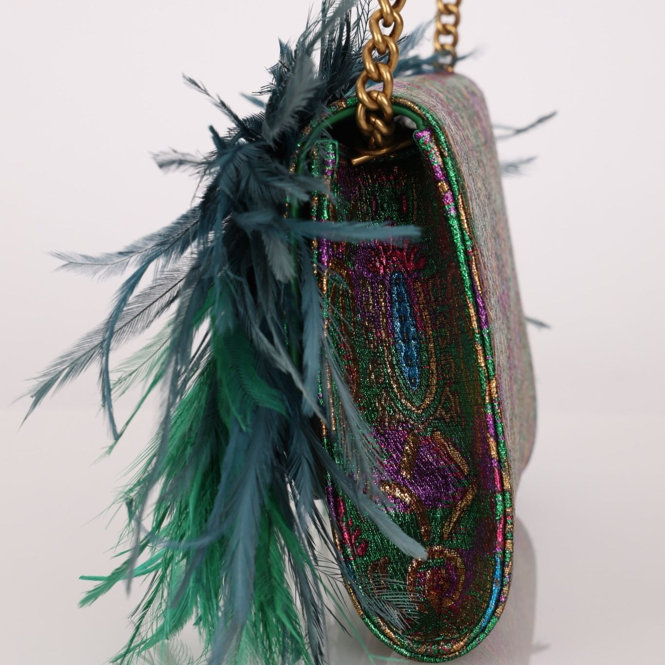 Limited Edition Gucci Macaw Brocade Broadway Clutch - FashioNica