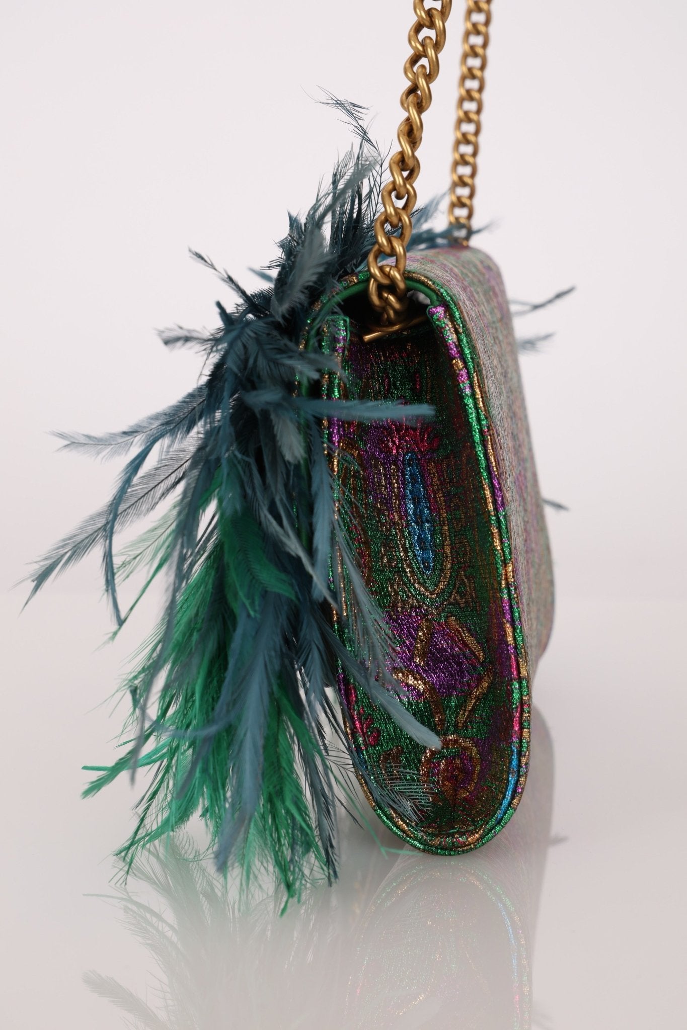 Limited Edition Gucci Macaw Brocade Broadway Clutch - FashioNica