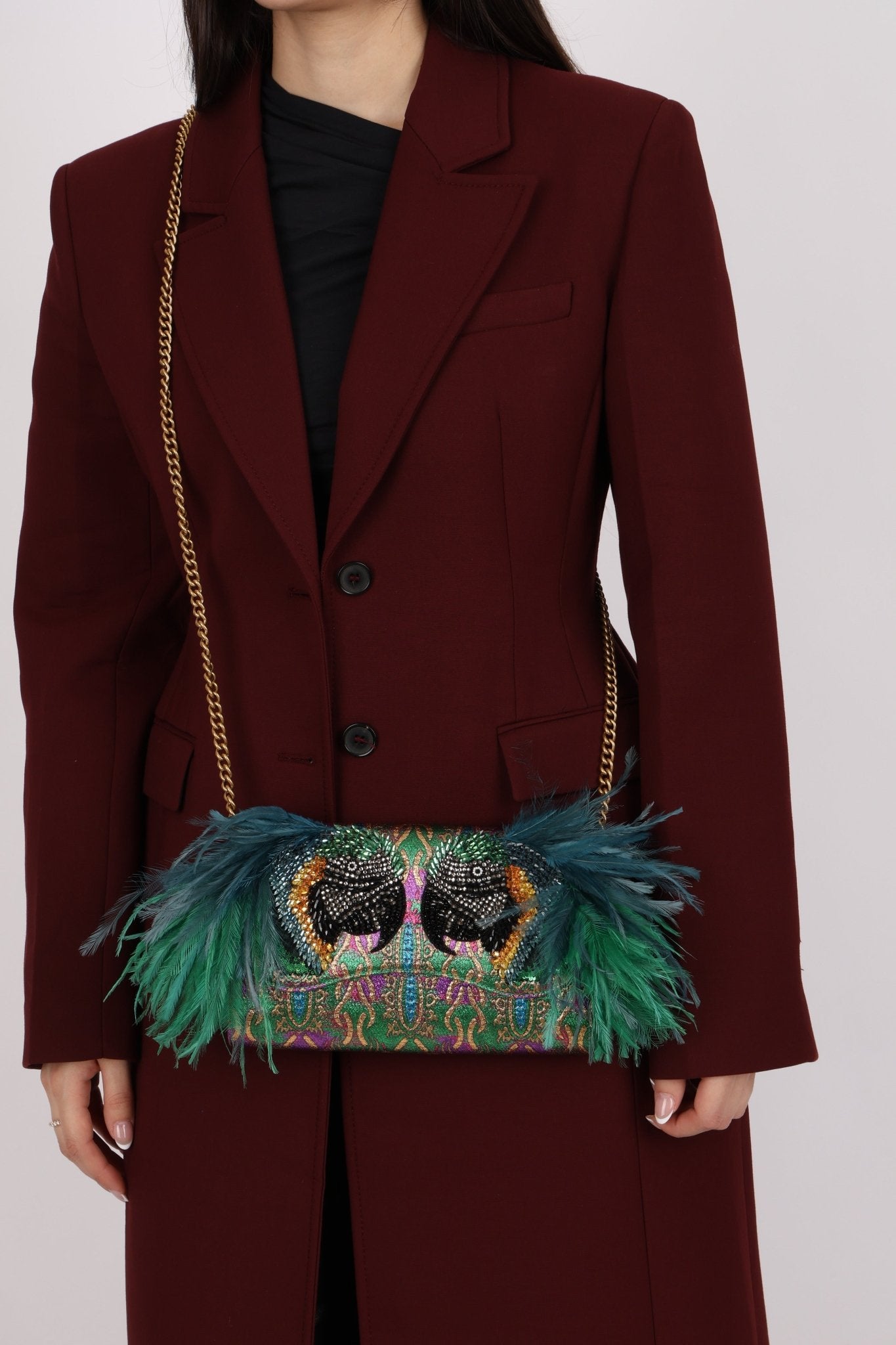 Limited Edition Gucci Macaw Brocade Broadway Clutch - FashioNica
