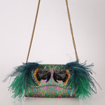 Limited Edition Gucci Macaw Brocade Broadway Clutch - FashioNica