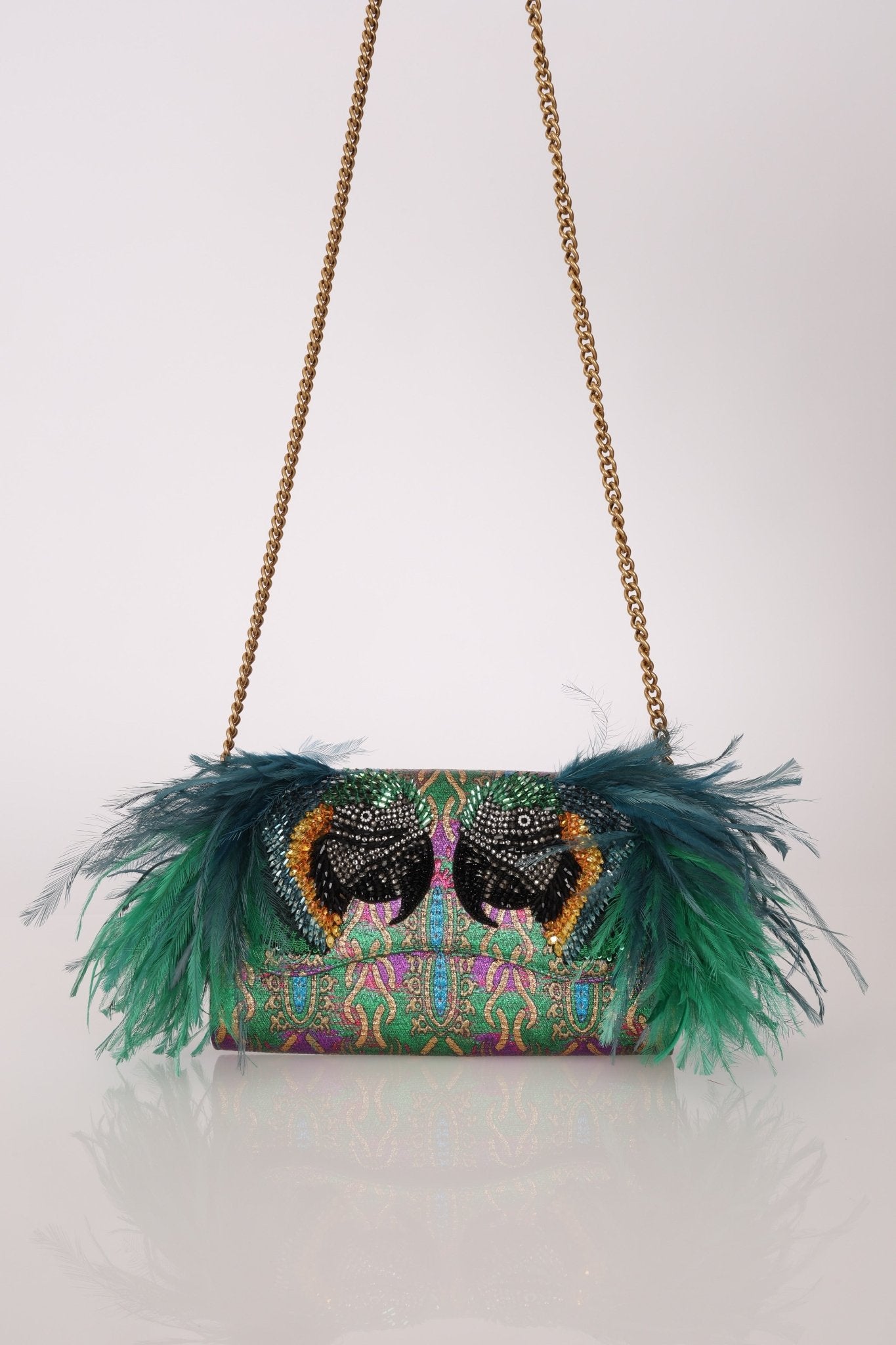 Limited Edition Gucci Macaw Brocade Broadway Clutch - FashioNica