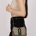 Limited Edition Gucci X Balenciaga The Hacker Project 1961 Coated Canvas Mini Jackie - FashioNica