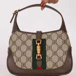 Limited Edition Gucci X Balenciaga The Hacker Project 1961 Coated Canvas Mini Jackie - FashioNica