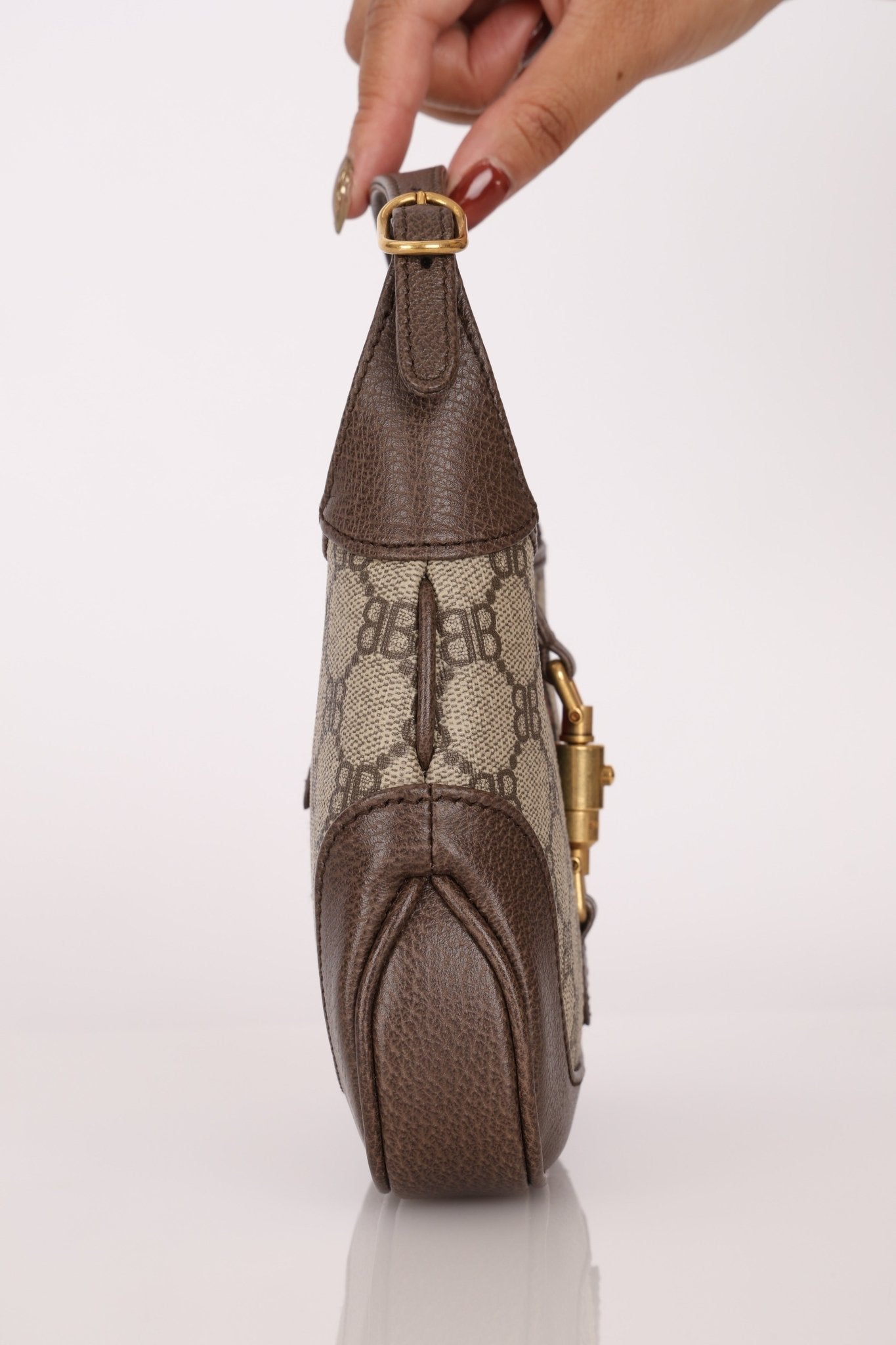 Limited Edition Gucci X Balenciaga The Hacker Project 1961 Coated Canvas Mini Jackie - FashioNica