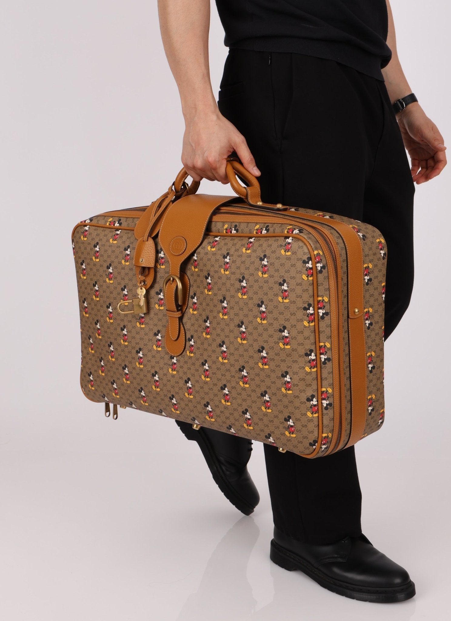 Limited Edition Gucci x Disney Microguccissima Mickey Mouse Suitcase - FashioNica