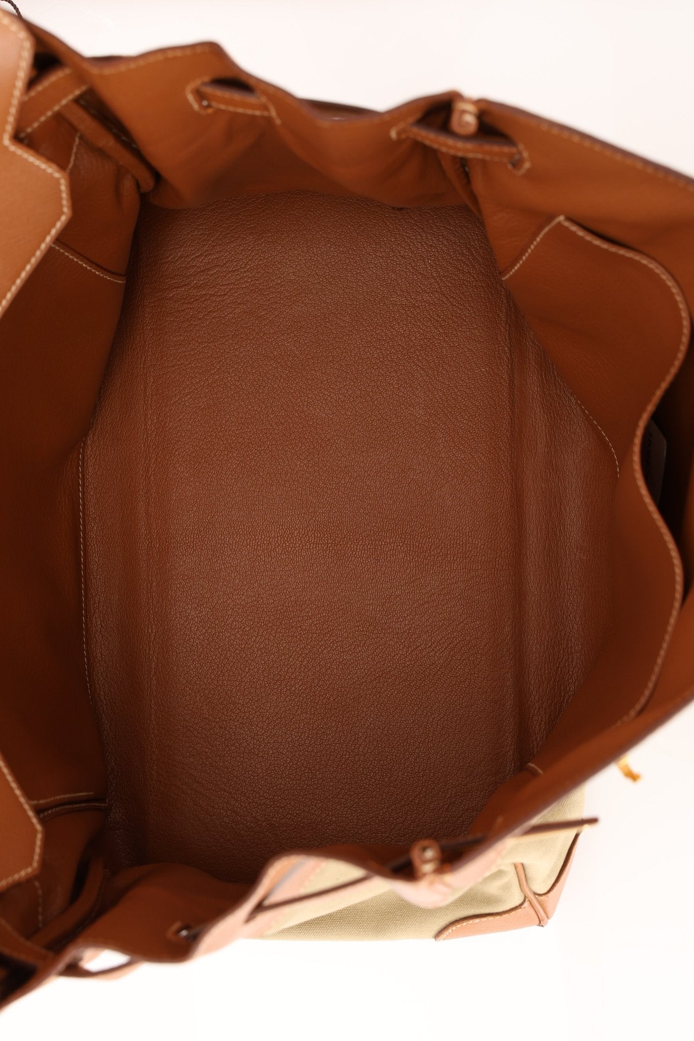 Limited Edition Hermès 1998 Vache Naturelle and Khaki Toile Birkin 35 GHW - FashioNica