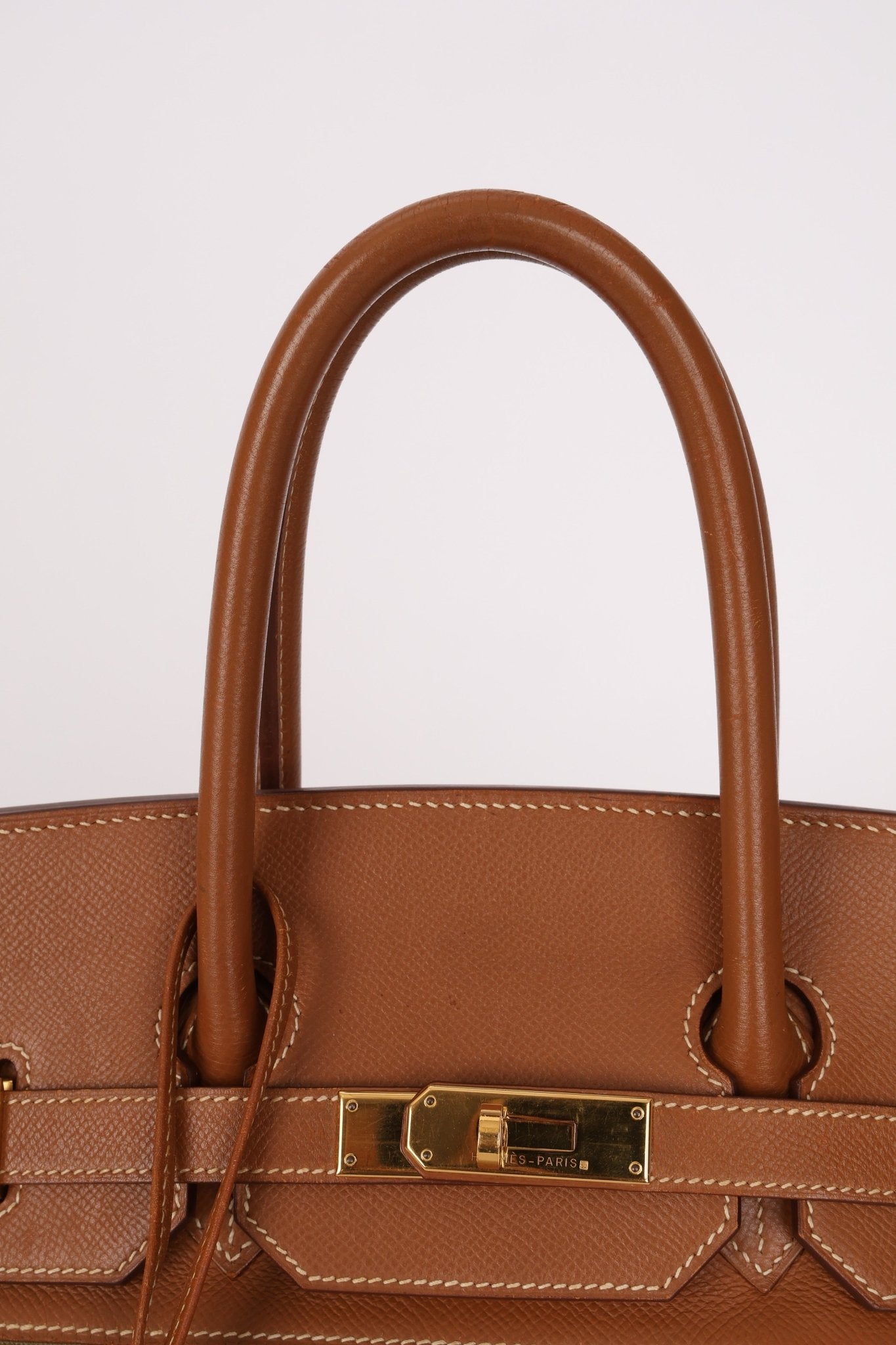 Limited Edition Hermès 1998 Vache Naturelle and Khaki Toile Birkin 35 GHW - FashioNica