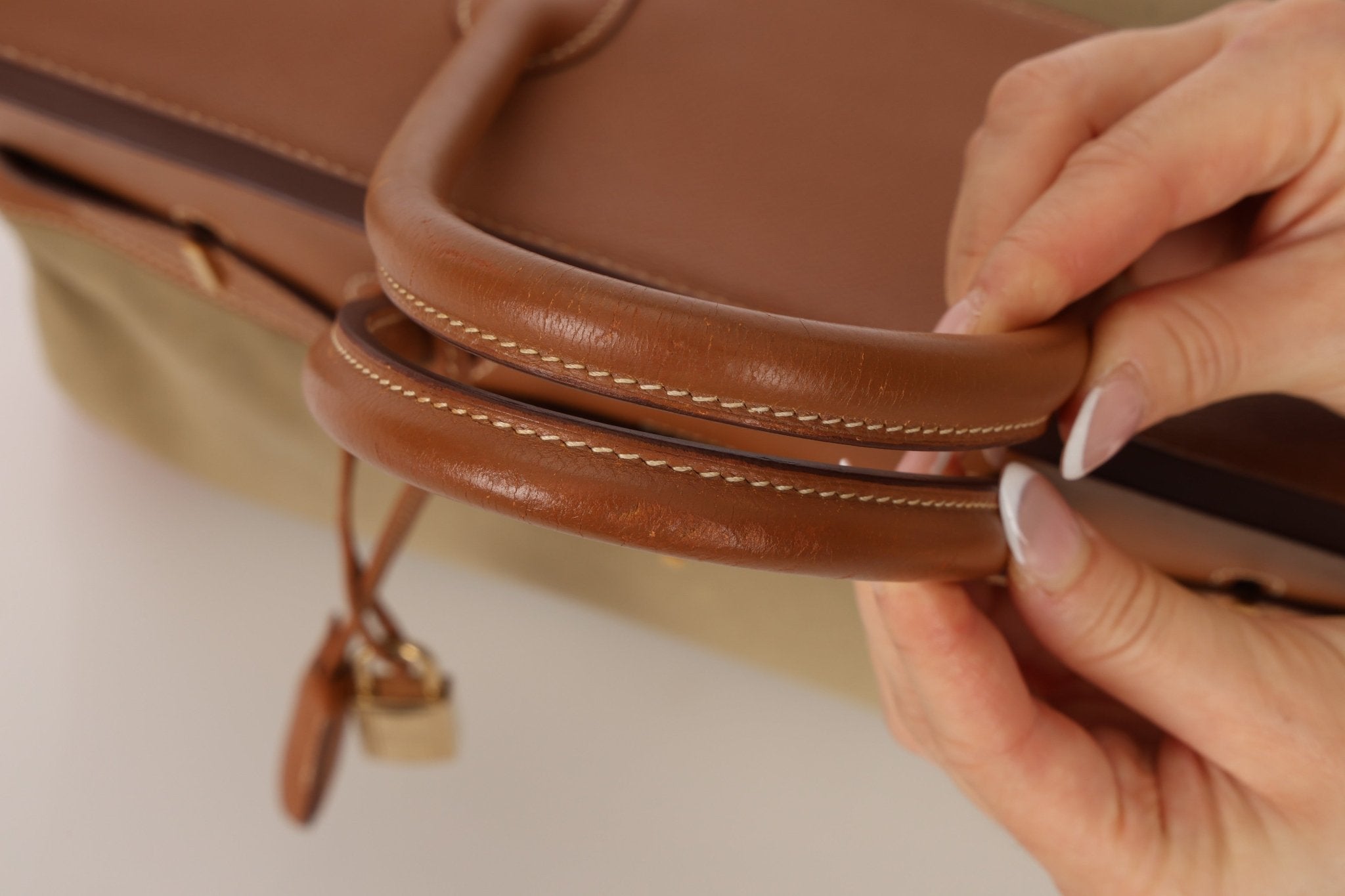 Limited Edition Hermès 1998 Vache Naturelle and Khaki Toile Birkin 35 GHW - FashioNica