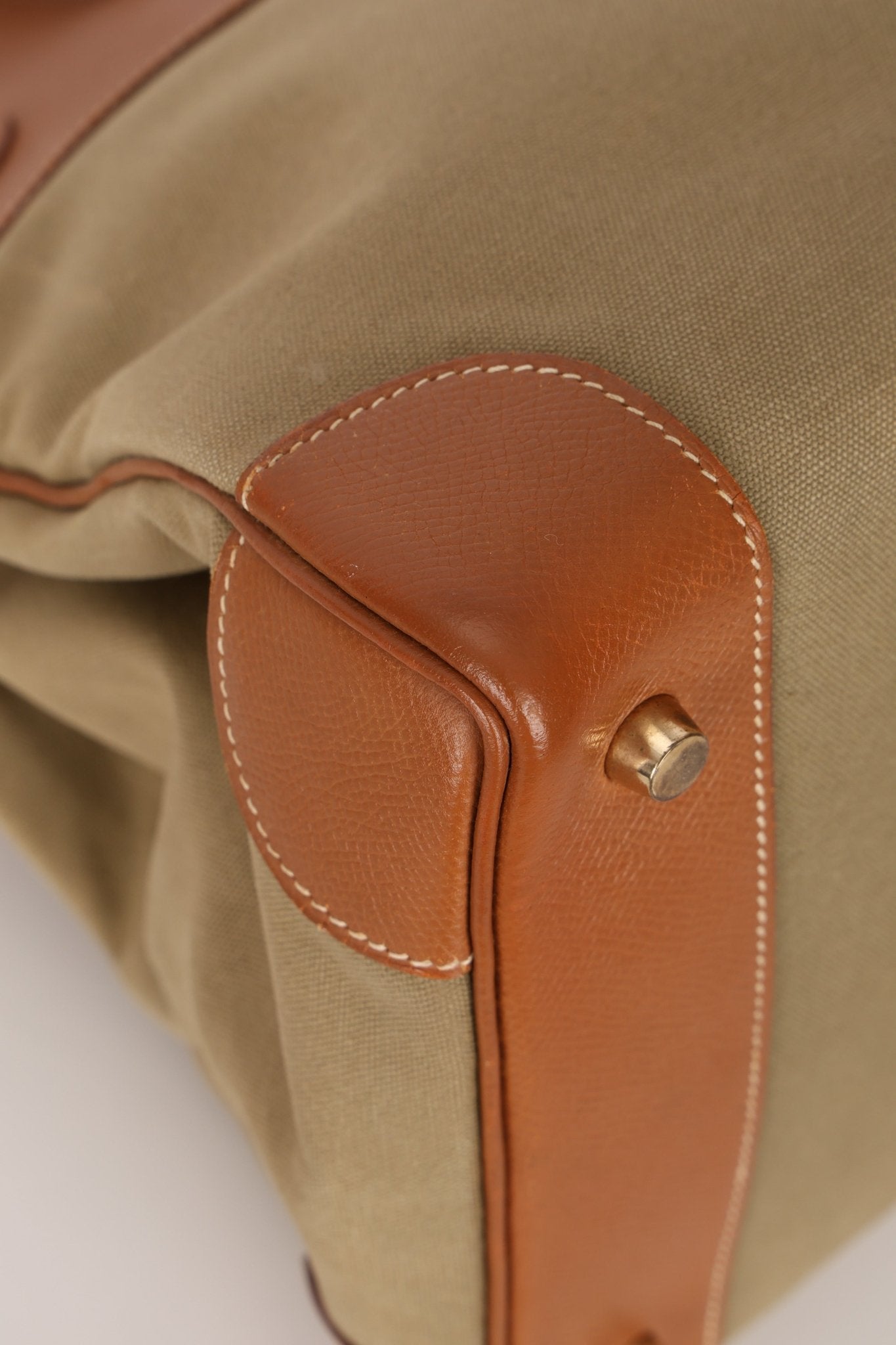 Limited Edition Hermès 1998 Vache Naturelle and Khaki Toile Birkin 35 GHW - FashioNica