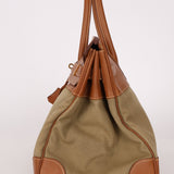 Limited Edition Hermès 1998 Vache Naturelle and Khaki Toile Birkin 35 GHW - FashioNica