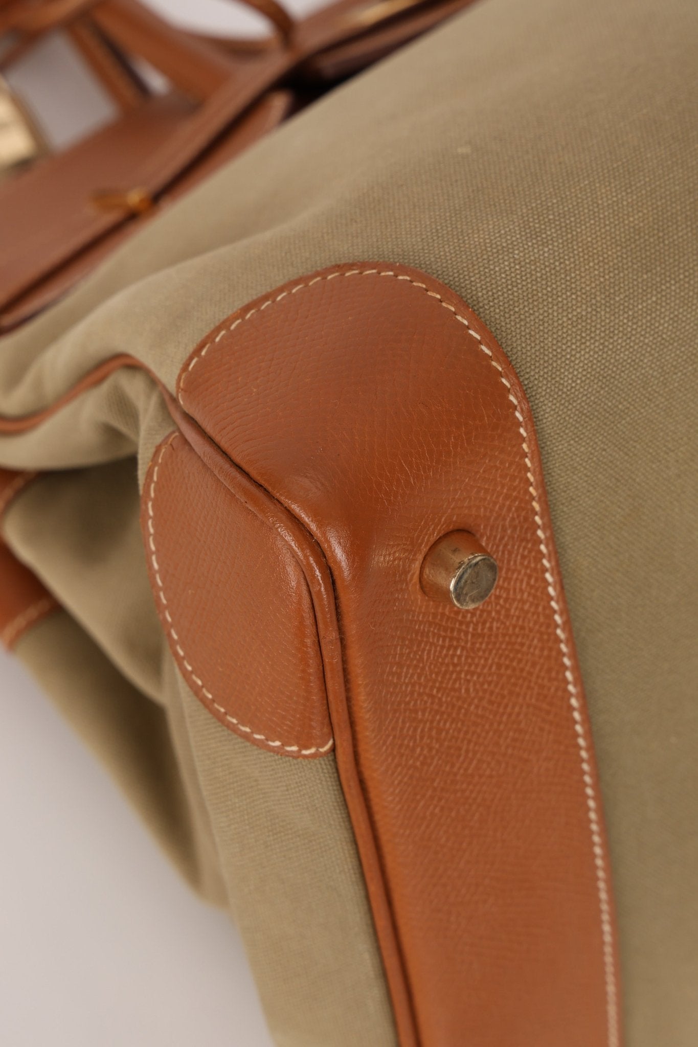 Limited Edition Hermès 1998 Vache Naturelle and Khaki Toile Birkin 35 GHW - FashioNica